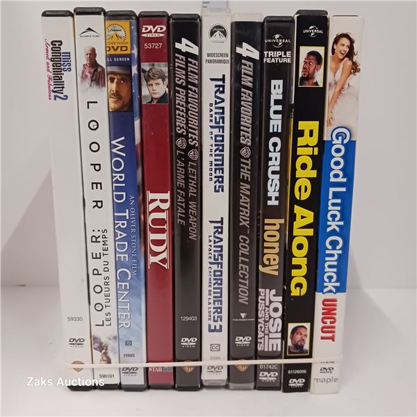 Lot of 10 DVDs