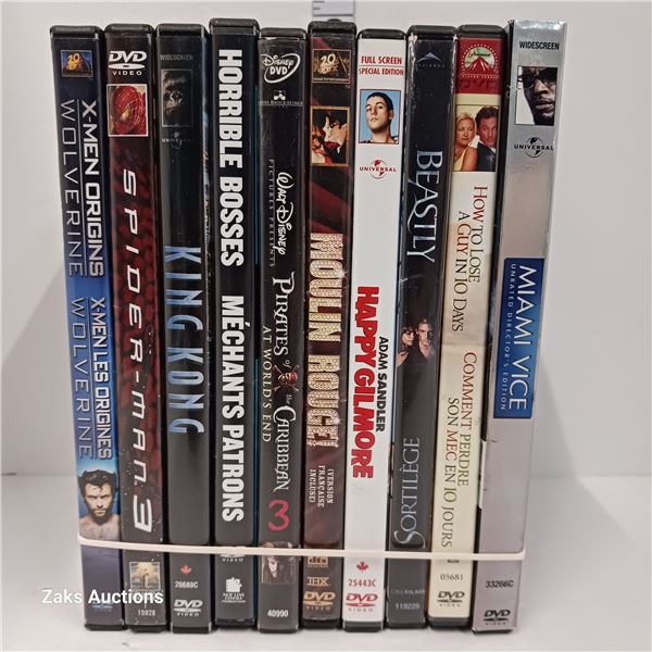 Lot of 10 DVDs