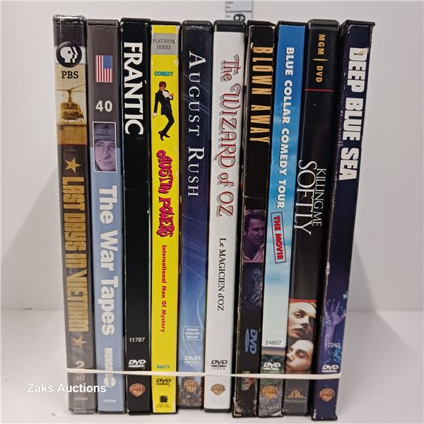 Lot of 10 DVDs
