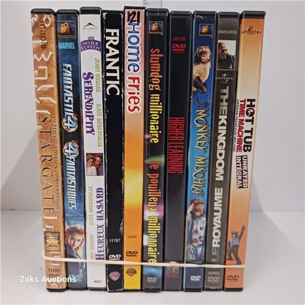 Lot of 10 DVDs