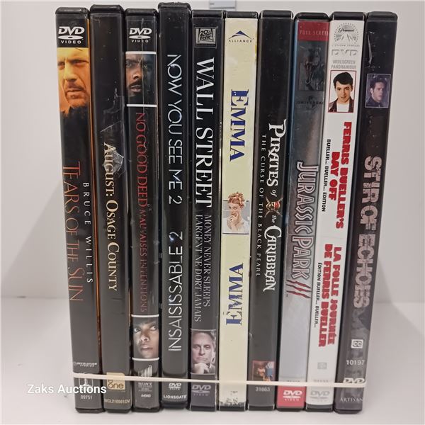 Lot of 10 DVDs