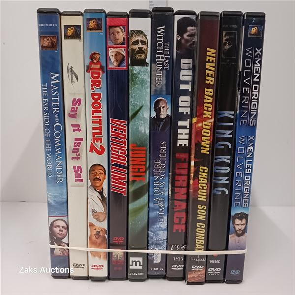Lot of 10 DVDs