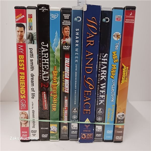 Lot of 10 DVDs