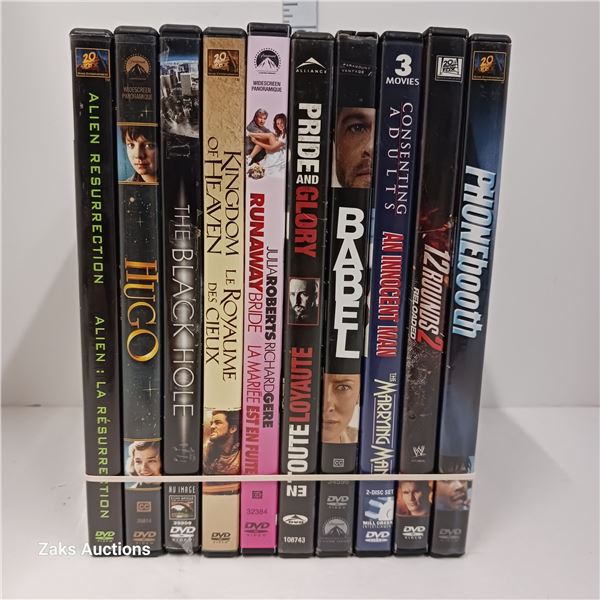 Lot of 10 DVDs
