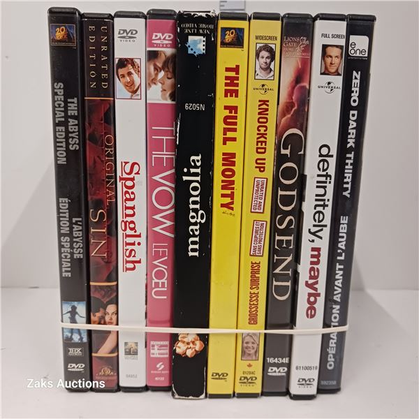 Lot of 10 DVDs