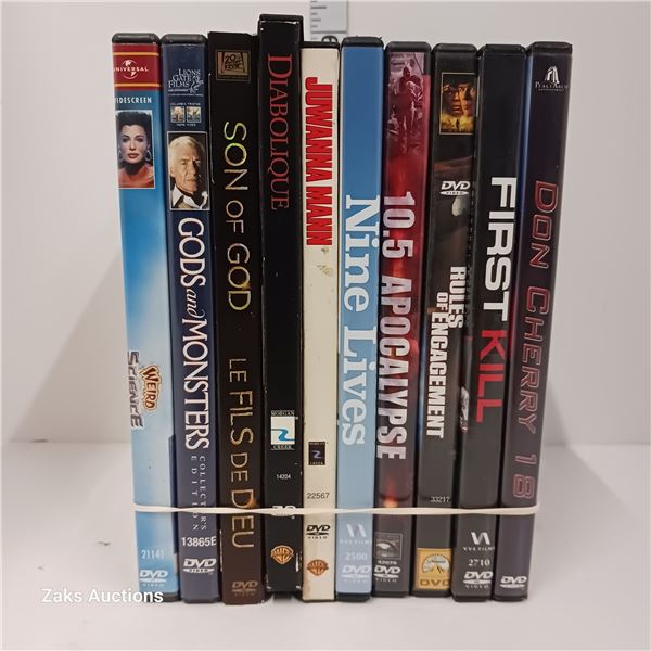Lot of 10 DVDs