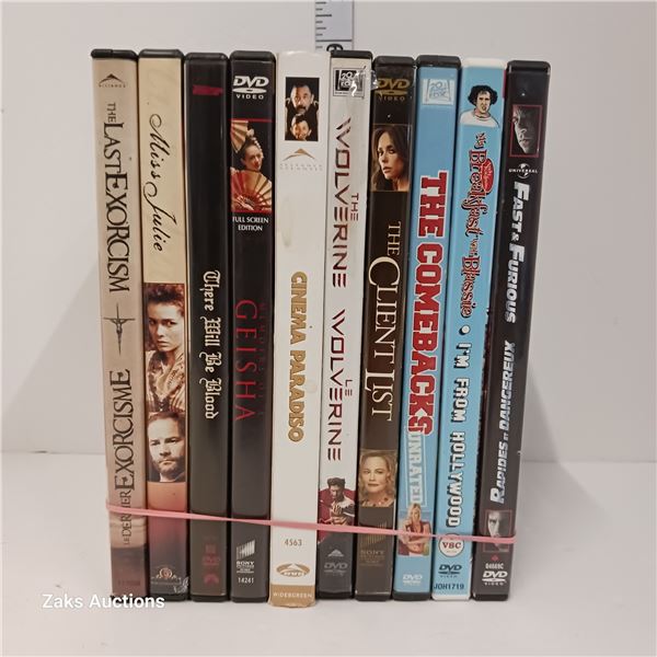Lot of 10 DVDs