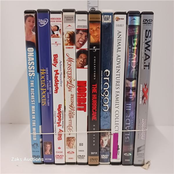 Lot of 10 DVDs