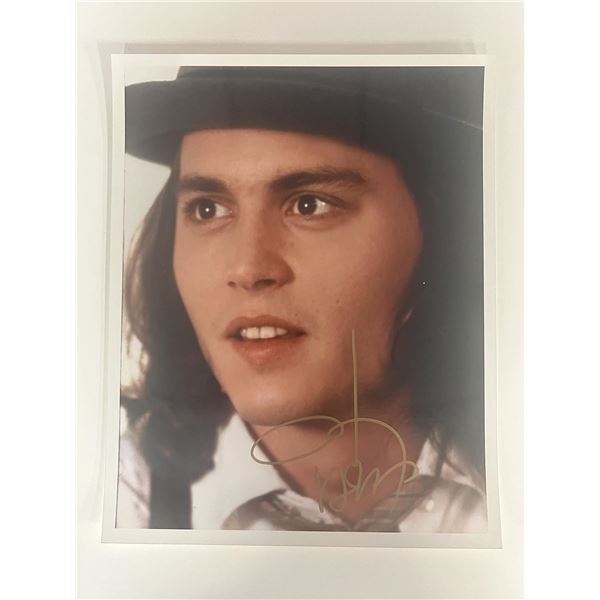 Willy Wonka Johnny Depp signed photo