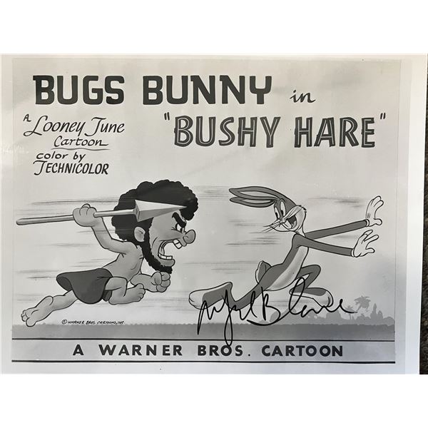 Bugs Bunny Bushy Hare Mel Blanc signed photo