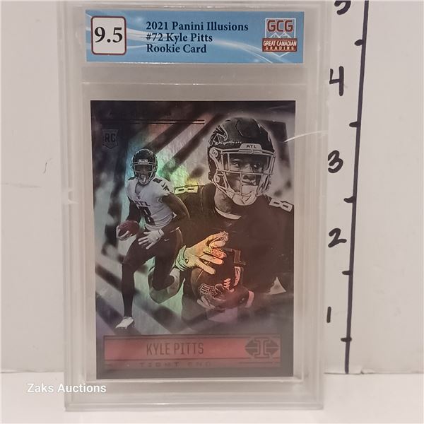2021 Panini Illusions #72 Kyle Pitts Rookie Card - Graded 9.5