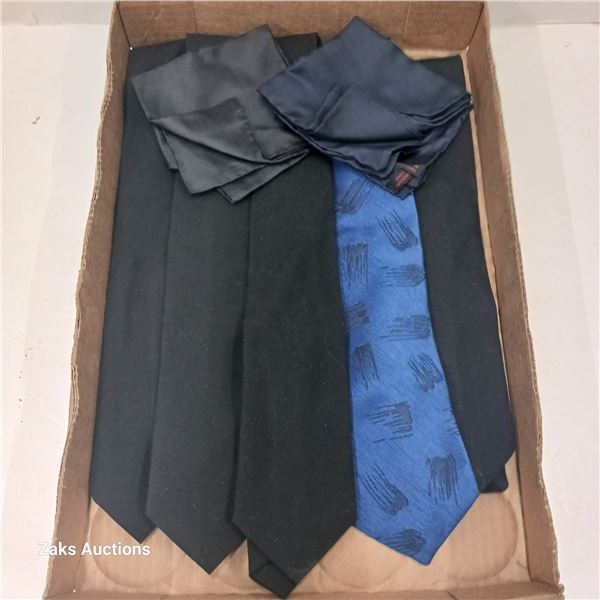 Flat of Ties & Silk Handkerchief Squares