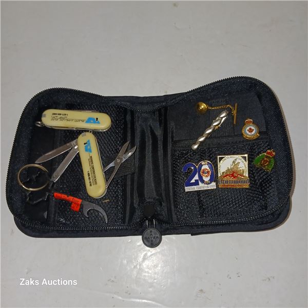 Estate Pins, Pocket Knives Etc