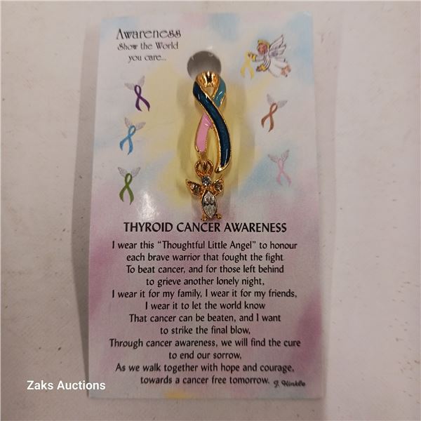 Thyroid Cancer Awareness Carded Pin
