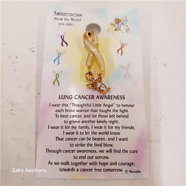 Lung Cancer Awareness Carded Pin