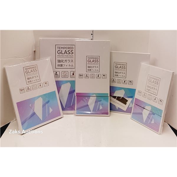 Lot of 5 New Tempered Glass Electronics Screen Protectors