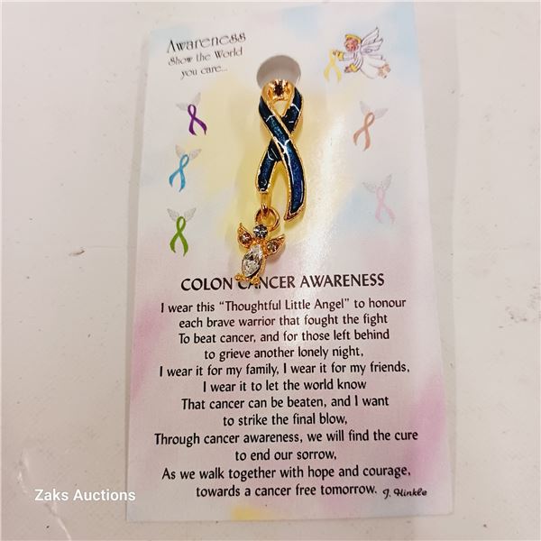 Colon Cancer Awareness Carded Pin