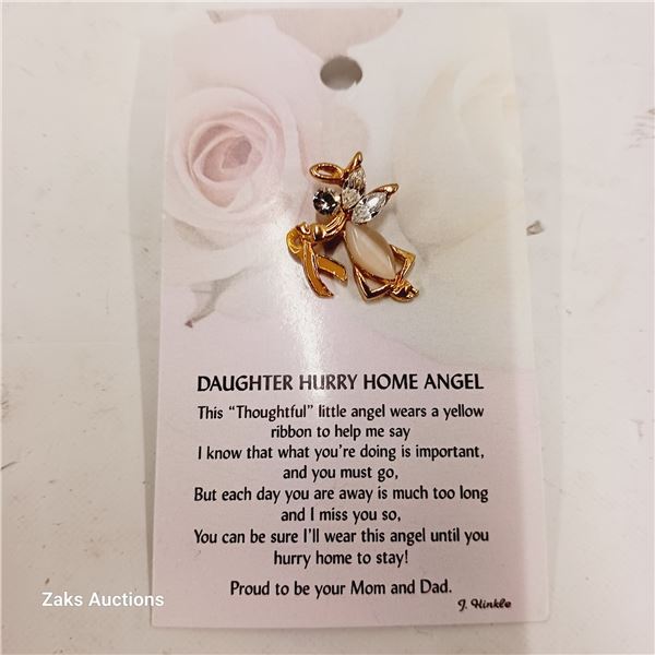 Daughter Hurry Home Angel Carded Pin
