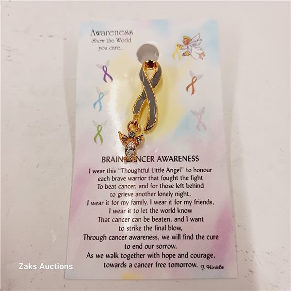 Brain Cancer Awareness Carded Pin