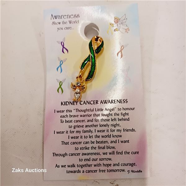 Kidney Cancer Awareness Carded Pin