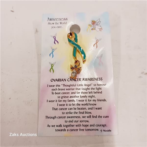 Ovarian Cancer Awareness Carded Pin