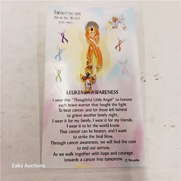 Leukemia Awareness Carded Pin
