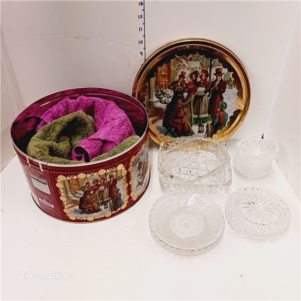 Estate Tin & Glass or Crystal