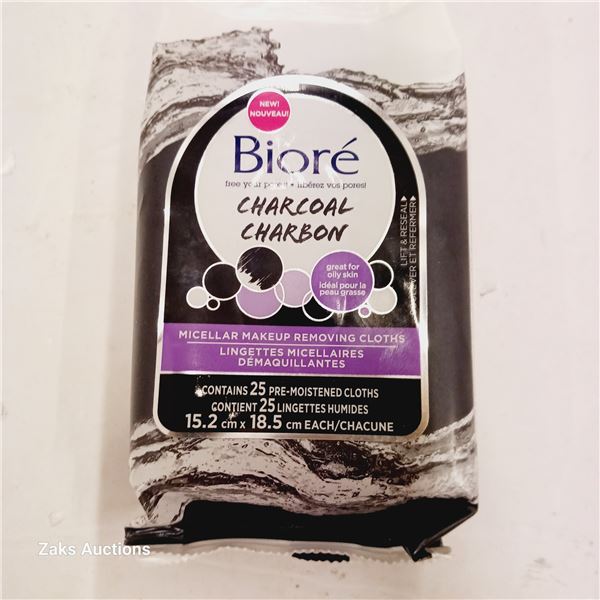 New Biore Charcoal Micellar Makeup Removing Cloths