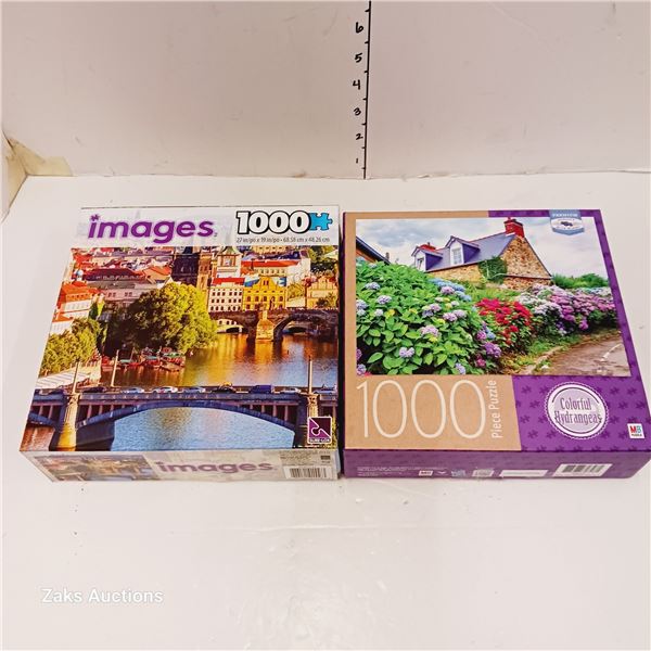 Lot of 2 1000 Piece Puzzles - Likely Complete