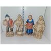 Image 1 : Lot of 4 Chalkware Figurines - Matching