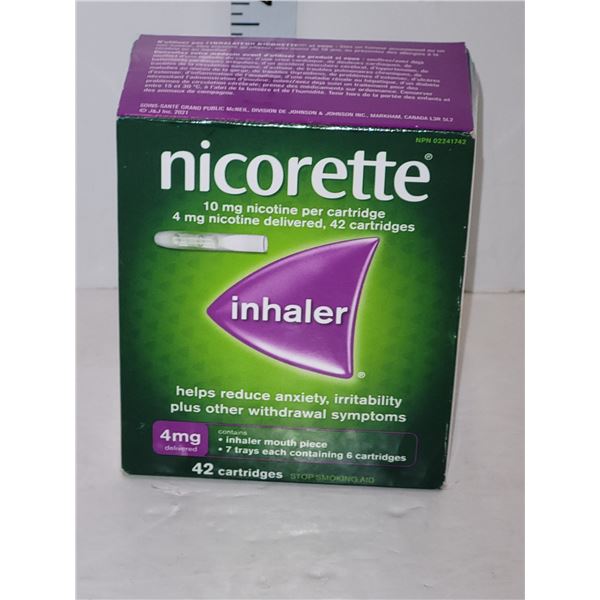 New Nicorette 10mg Inhaler - 42 Cartridges - BB 08/2025