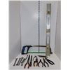 Image 1 : Estate Lot of Tools - Snips, Wrenches, Saw, Level etc