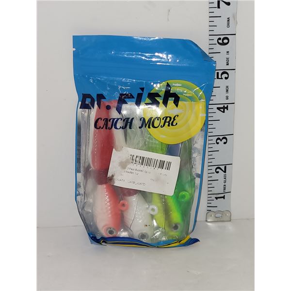 New Lot of 3 1oz Bucktail Fishing Lures