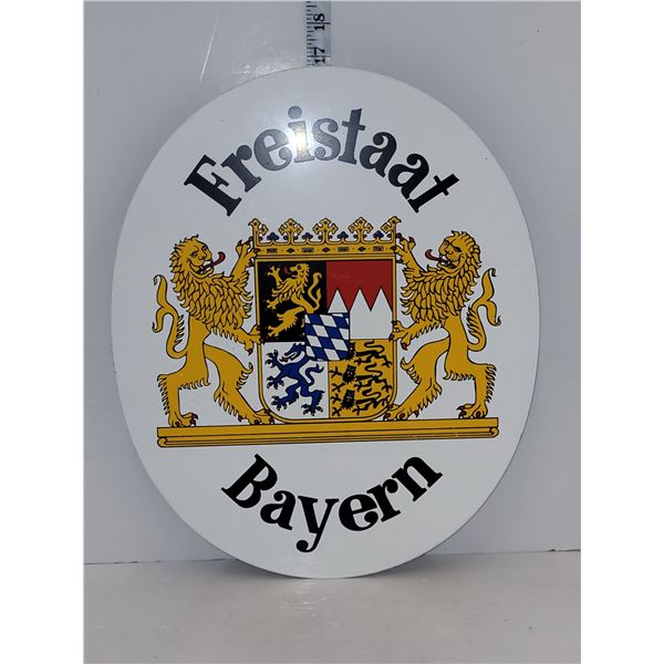 Porcelain Freistaat Bayern Single Sided Sign