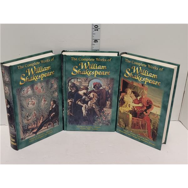 Lot of 3 The Complete Works of William Shakespeare Hardcover Books