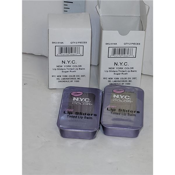 Lot of 4 New NYC Tinted Lip Balm