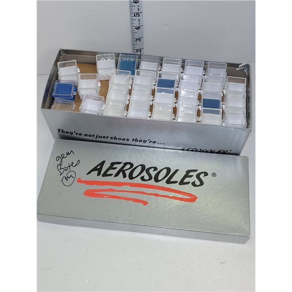 Shoe Box Full of 91 Gem Stone Boxes