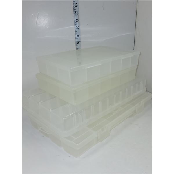 Lot of 4 Plastic Organizers - Craft, Coins, Fishing, etc - Plano +