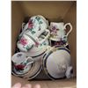 Image 1 : Medium Size Moving Box with Various China Teapots, Dishes etc