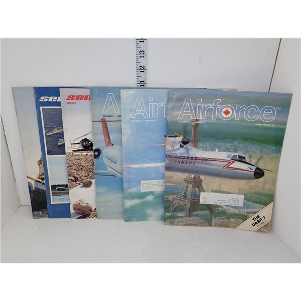 Lot of 6 Airforce and Sentinel Magazines