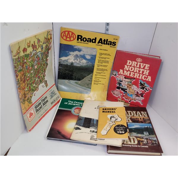 Lot of Vintage Road Maps, Drivers Manual Etc