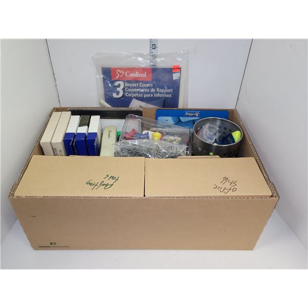 Large Box of Various Office Supplies &Stationary - TONS of value in here
