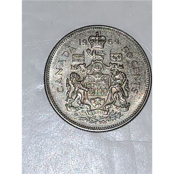 Canada 1969 50 Cent Piece
