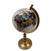 Image 1 : Vintage Gemstone Inlaid World Globe