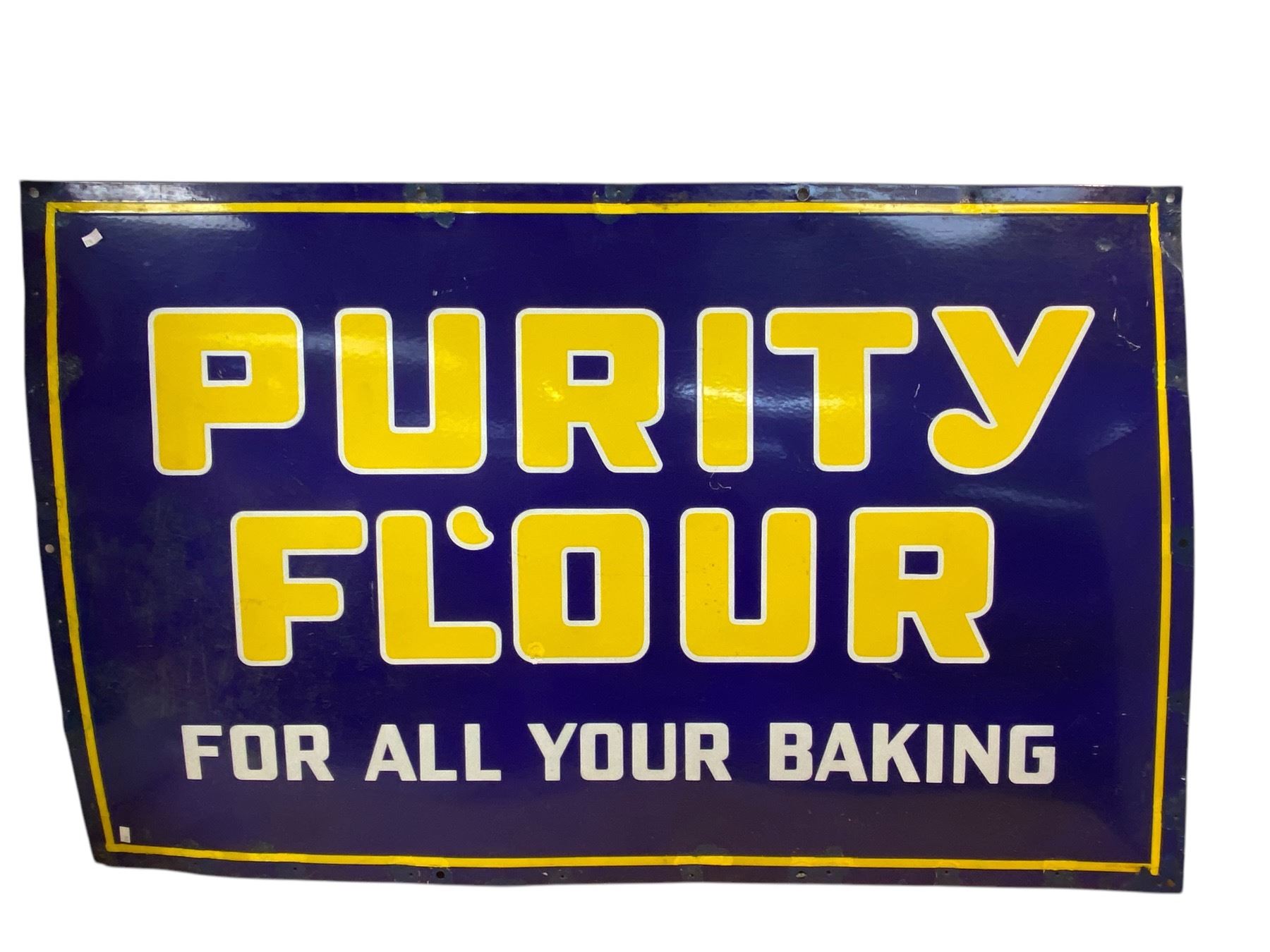 Purity Class Sign Vintage Purity Flour Porcelain Sign