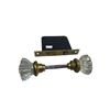 Image 2 : Pair Of Antique Glass Door Knobs With Key And Yale Locks