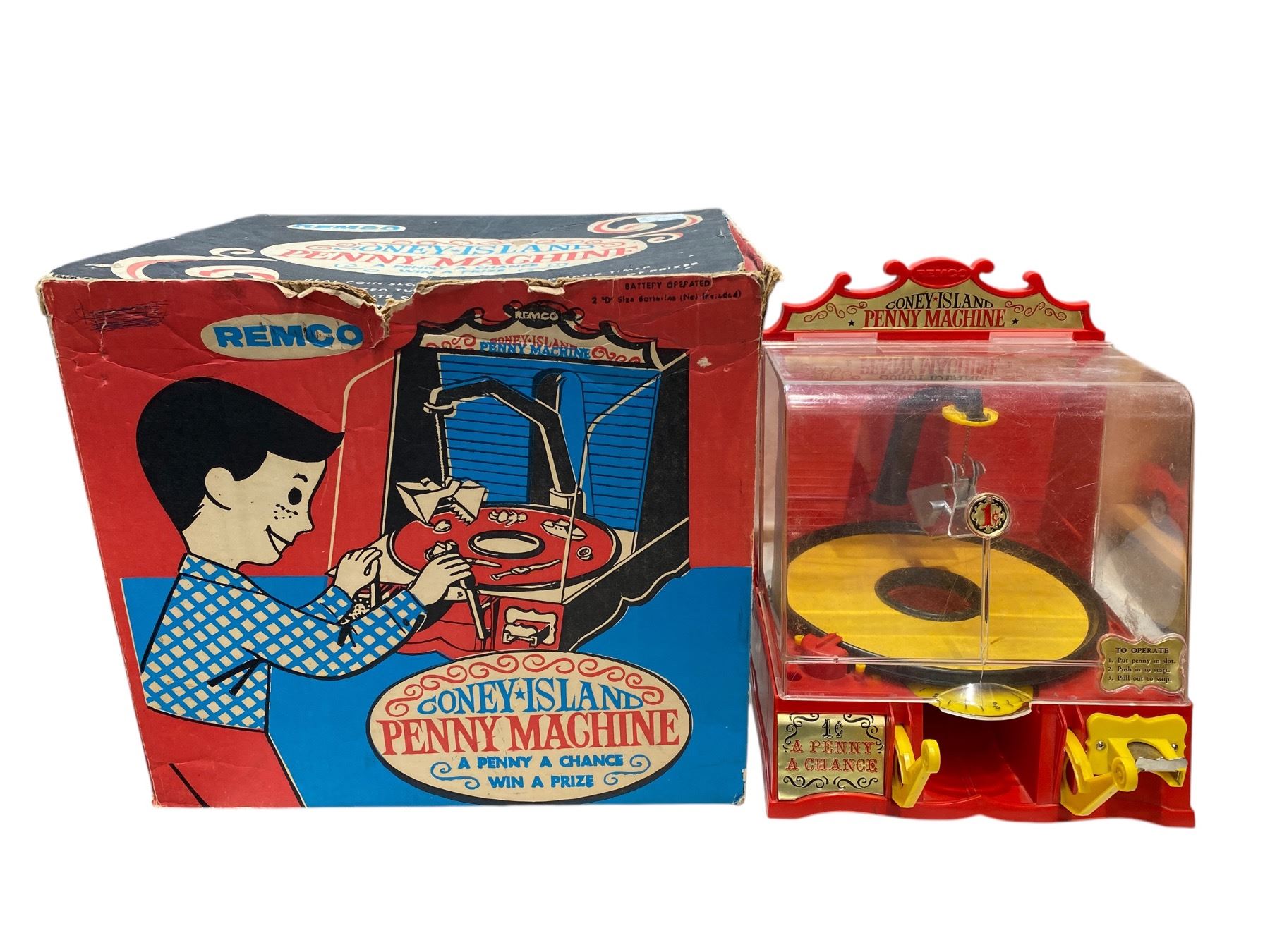 Vintage Coney Island Penny Machine Remco Toy With Original Box - The ...