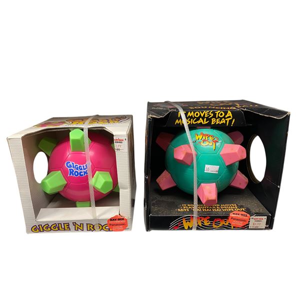 2 New Bouncing Soccer Balls: Wipe Out & Giggle Rock