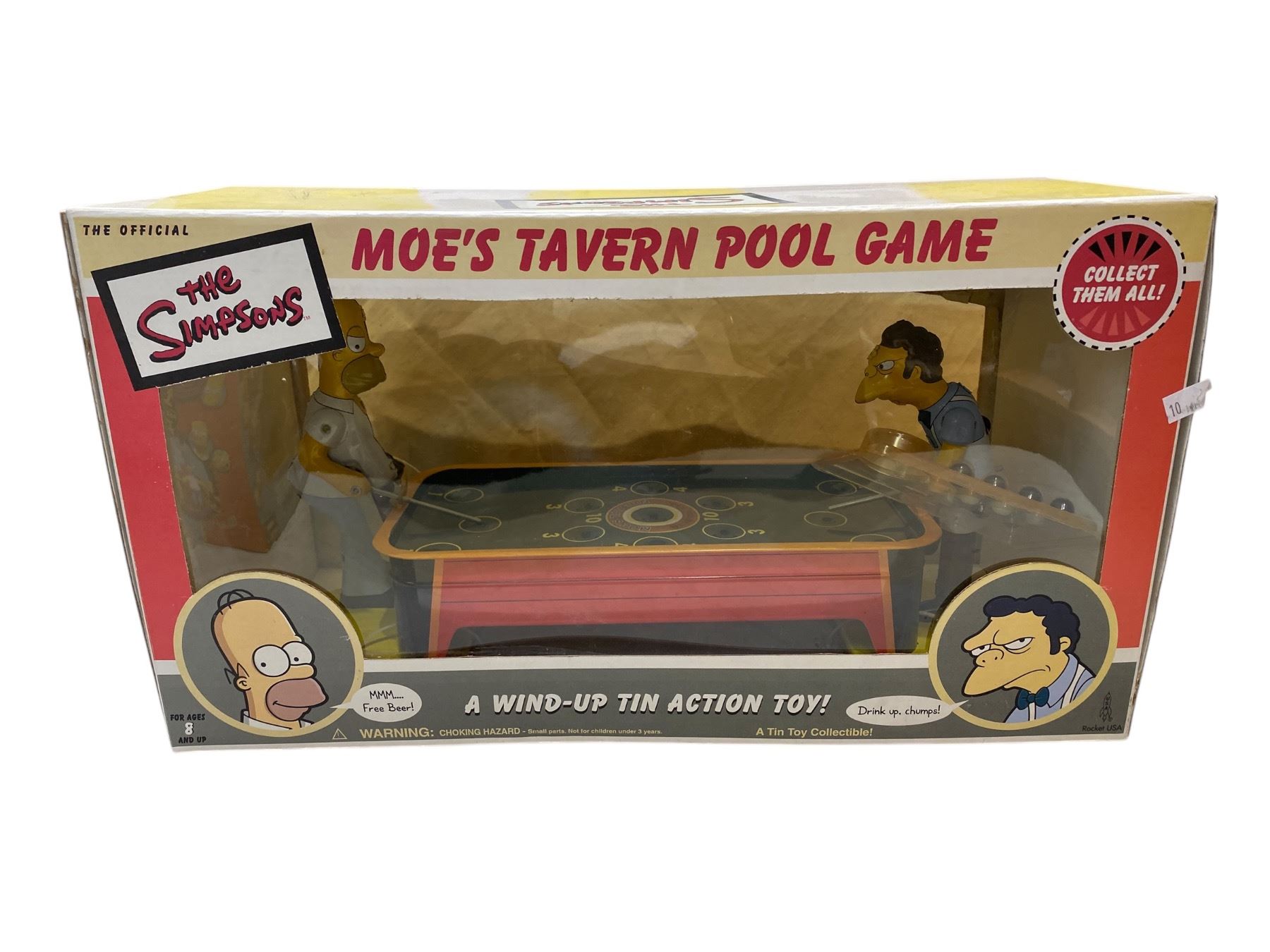 Playing Pool Simpsons The Simpsons Moe's Tavern Pool Game Wind-Up Tin Action Toy