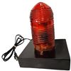 Image 1 : Table Top Lamp With Thick Red Glass Shade